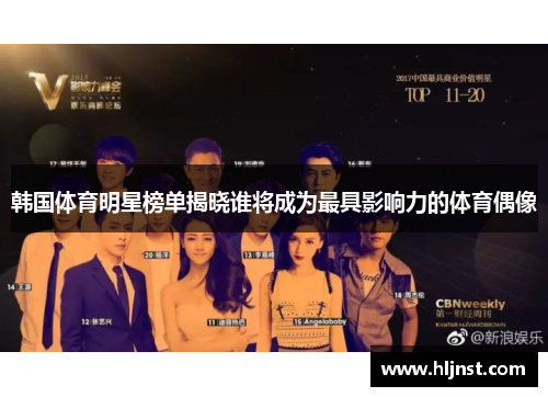 韩国体育明星榜单揭晓谁将成为最具影响力的体育偶像